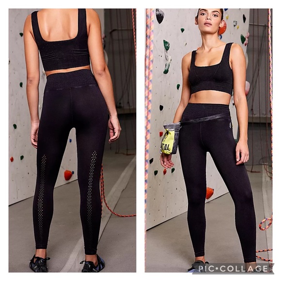Free People Pants - NEW SET! FREE PEOPLE Movement XS/S HR 7/8 GOOD KARMA Leggings & Square Neck Bra